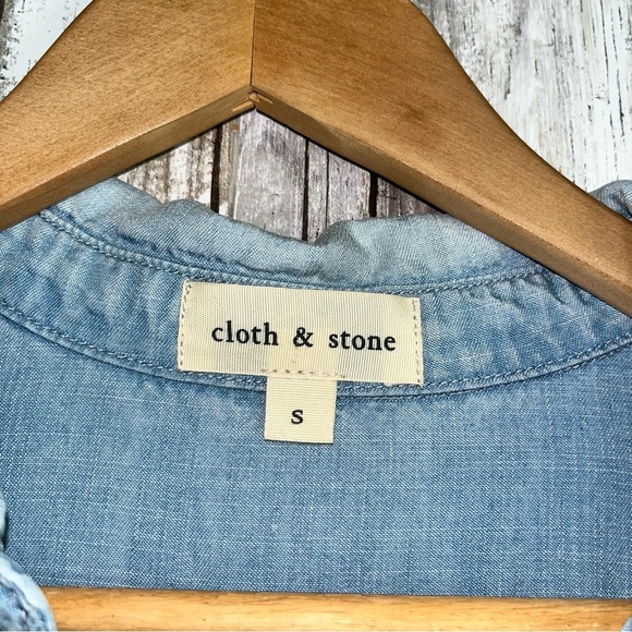 Cloth & Stone Chambray Button Down Shirt Dress - Picture 8 of 8